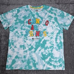 Under Armour X Curry T-Shirt Men's XXL Green‎ Tie Dye Do All Things Short Sleeve